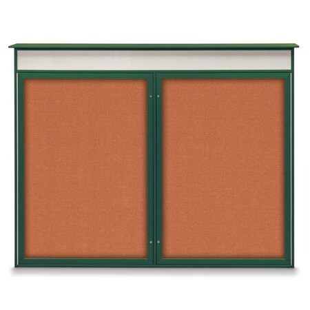 United Visual Products Single Door Enclosed Indoor Letterboard UV1125-WHITE-BURGUNVL